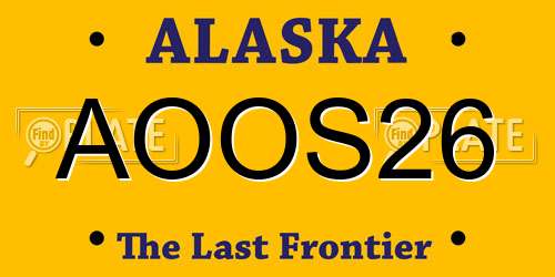 AOOS26 Alaska License Plate