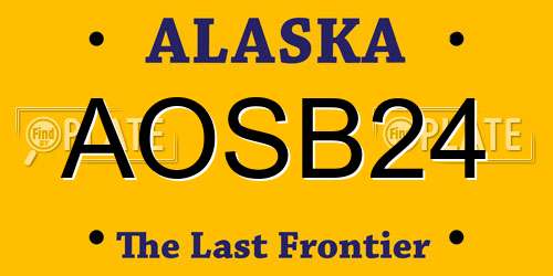 AOSB24 Alaska License Plate