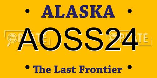 AOSS24 Alaska License Plate
