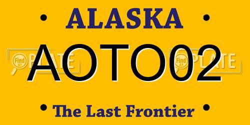 AOTO02 Alaska License Plate