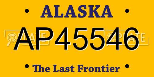AP45546 Alaska License Plate