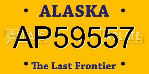 AP59557 Alaska License Plate
