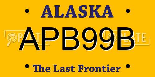 APB99B Alaska License Plate