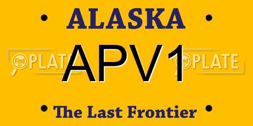 APV1 Alaska License Plate
