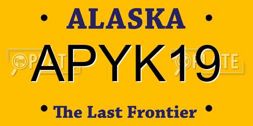 APYK19 Alaska License Plate