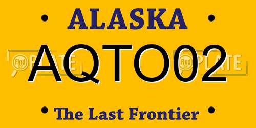 AQTO02 Alaska License Plate