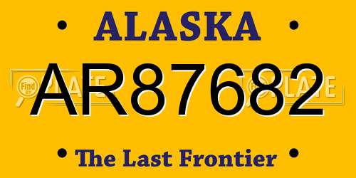 AR87682 Alaska License Plate
