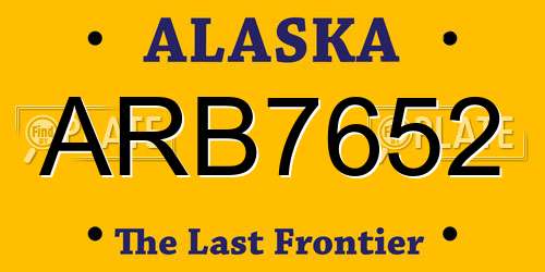 ARB7652 Alaska License Plate