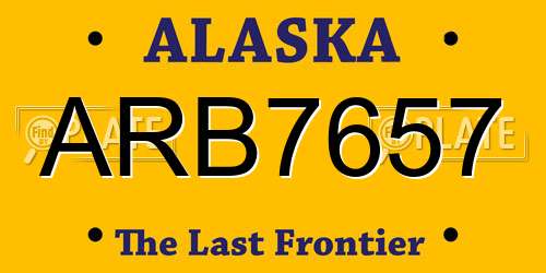 ARB7657 Alaska License Plate