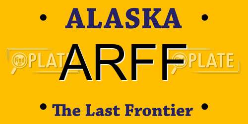 ARFF Alaska License Plate
