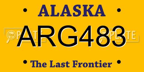ARG483 Alaska License Plate