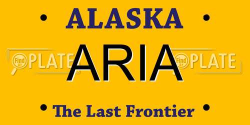 ARIA Alaska License Plate