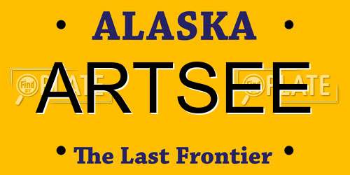 ARTSEE Alaska License Plate