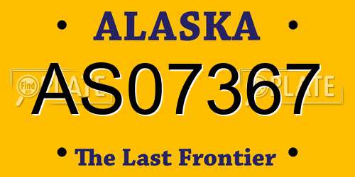 AS07367 Alaska License Plate