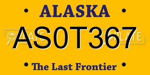 AS0T367 Alaska License Plate