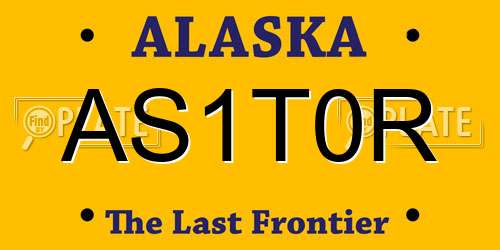 AS1T0R Alaska License Plate