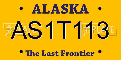 AS1T113 Alaska License Plate