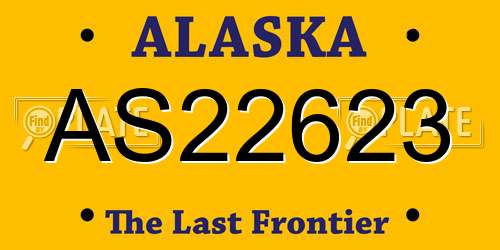 AS22623 Alaska License Plate