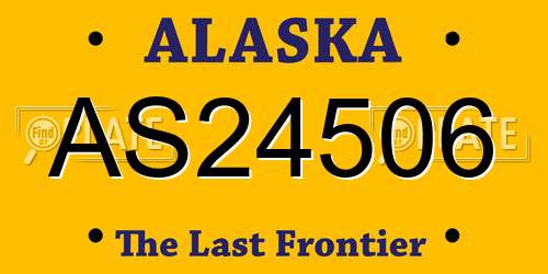 AS24506 Alaska License Plate