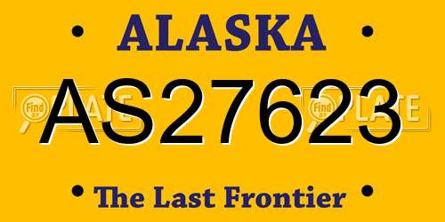 AS27623 Alaska License Plate