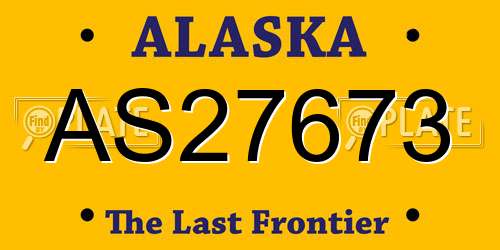 AS27673 Alaska License Plate