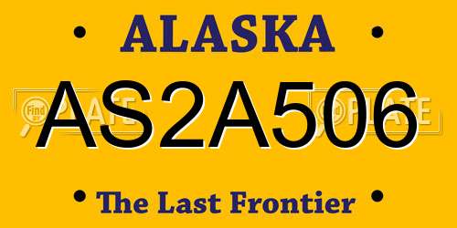 AS2A506 Alaska License Plate