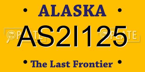 AS2I125 Alaska License Plate