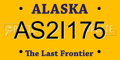 AS2I175 Alaska License Plate