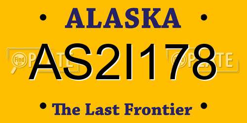 AS2I178 Alaska License Plate