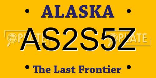 AS2S5Z Alaska License Plate