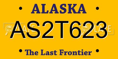 AS2T623 Alaska License Plate