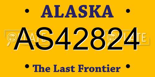 AS42824 Alaska License Plate
