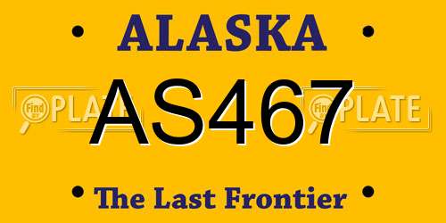 AS467 Alaska License Plate