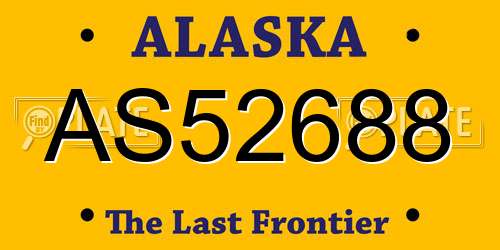 AS52688 Alaska License Plate