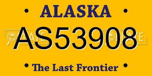 AS53908 Alaska License Plate