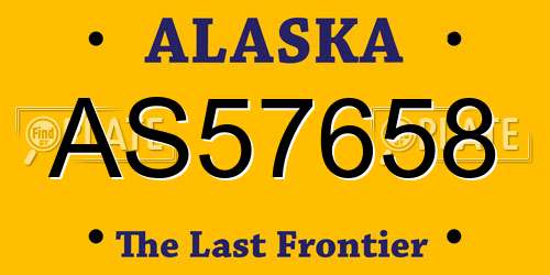 AS57658 Alaska License Plate