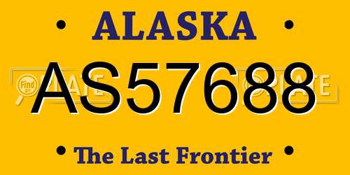 AS57688 Alaska License Plate