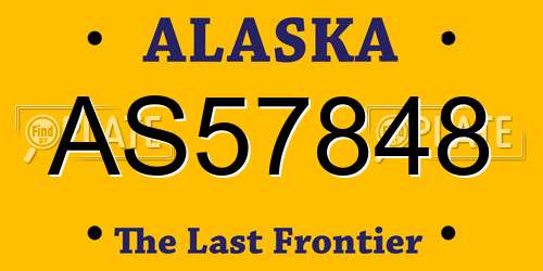 AS57848 Alaska License Plate