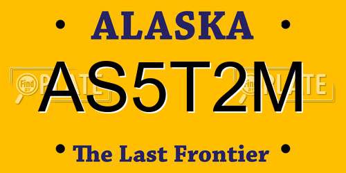 AS5T2M Alaska License Plate
