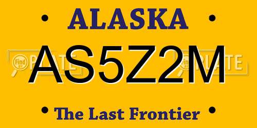 AS5Z2M Alaska License Plate