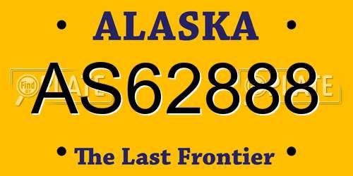 AS62888 Alaska License Plate