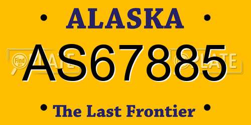 AS67885 Alaska License Plate
