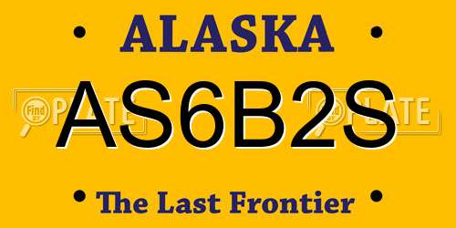 AS6B2S Alaska License Plate