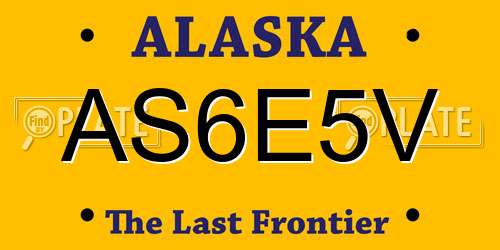 AS6E5V Alaska License Plate