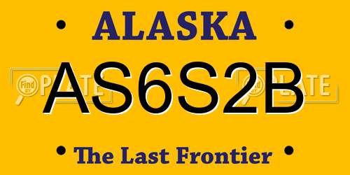 AS6S2B Alaska License Plate