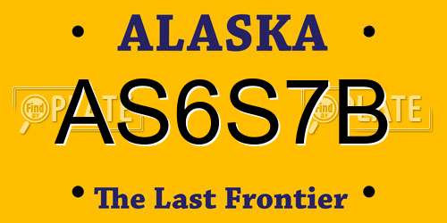 AS6S7B Alaska License Plate