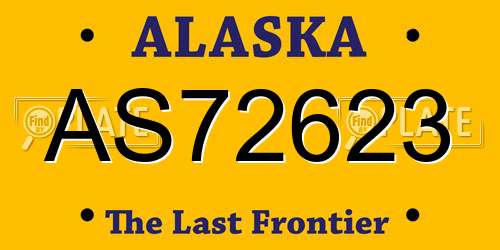 AS72623 Alaska License Plate