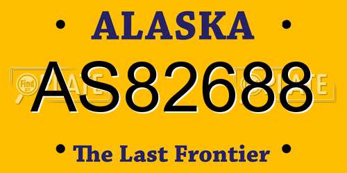 AS82688 Alaska License Plate