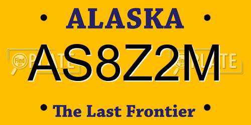 AS8Z2M Alaska License Plate