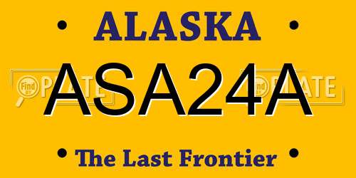 ASA24A Alaska License Plate